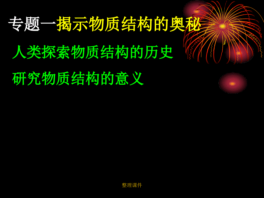 专题一揭示物质结构的奥秘课件_第1页