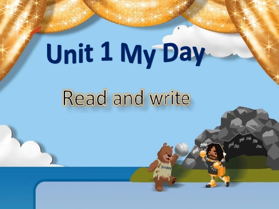 人教版PEP五年级下册Unit-1-My-day-B-Read-and-write课件等_第1页