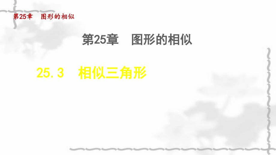 九年级数学上册第25章图形的相似253相似三角形授课课件_第1页