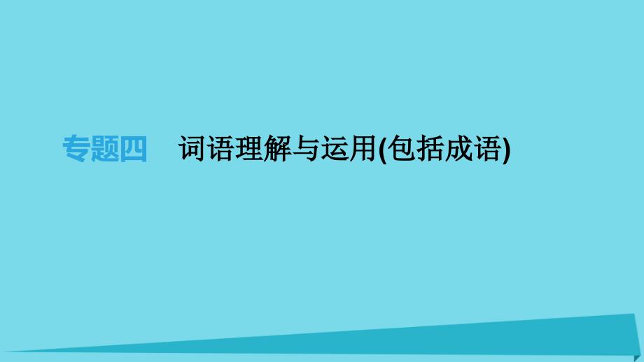 中考语文-总复习-积累与运用专题词语理解与运用(包括成语)课件_第1页