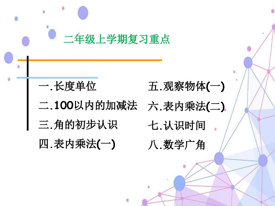 人教课标(秋)二年级数学上册重点内容讲解课件_第1页