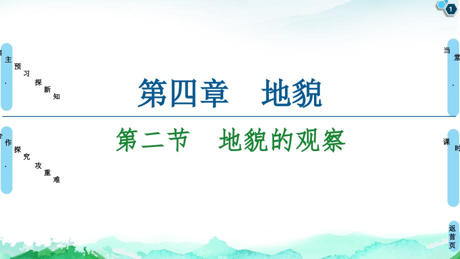 人教版地理地貌的观察教学课件1_第1页