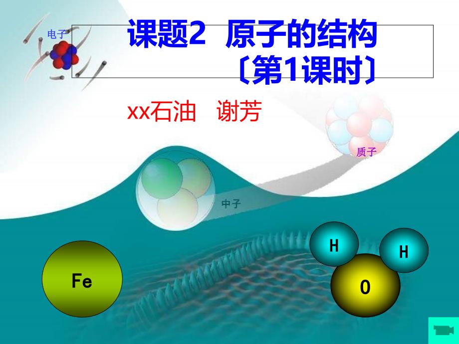 九年级化学原子的构成-2优秀课件_第1页