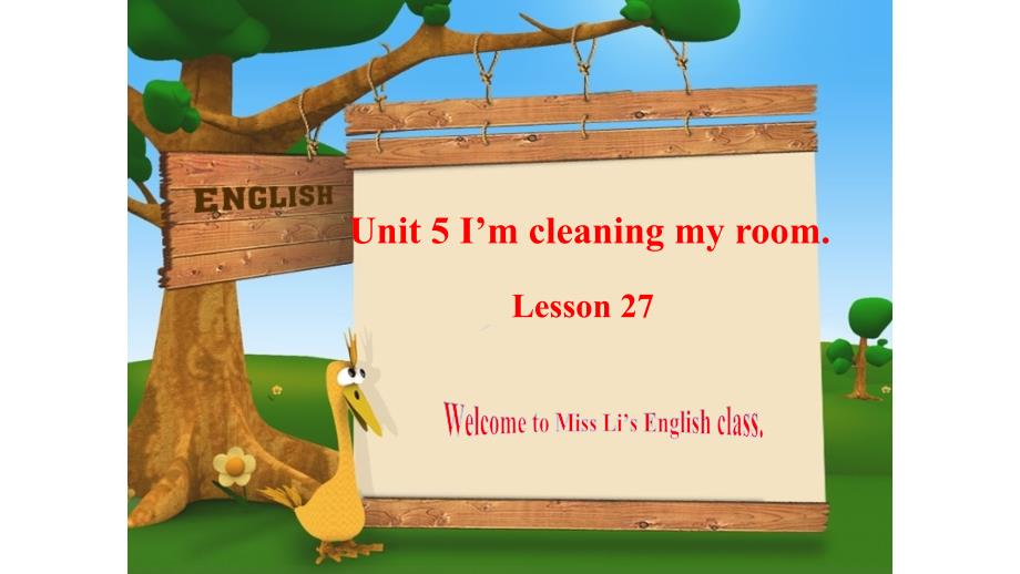 人教精通版英语五下Unit-5-I’m-cleaning-my-room--Lesson-27课件_第1页