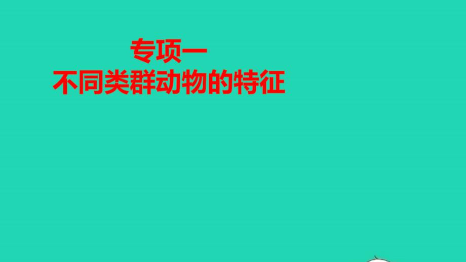 八年级生物上册期末专项复习一不同类群动物的特征作业课件新版新人教版_第1页