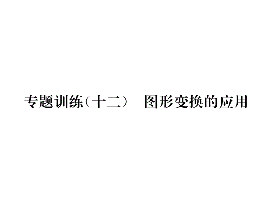 华师大版7下数学练习题专题训练(12)-图形变换的应用课件_第1页