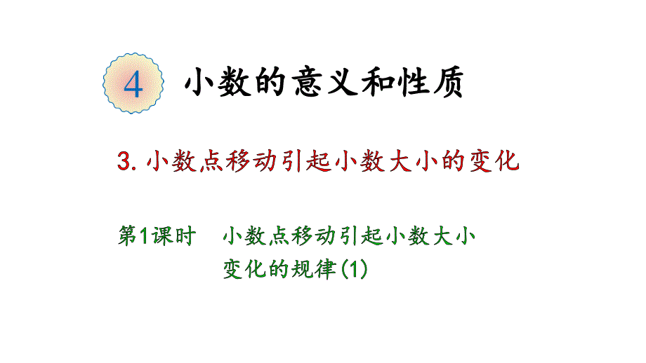 四年级-小数点移动引起小数大小变化的规律1公开课课件_第1页