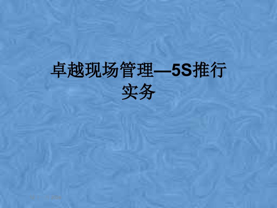 卓越现场管理—5S推行实务课件_第1页