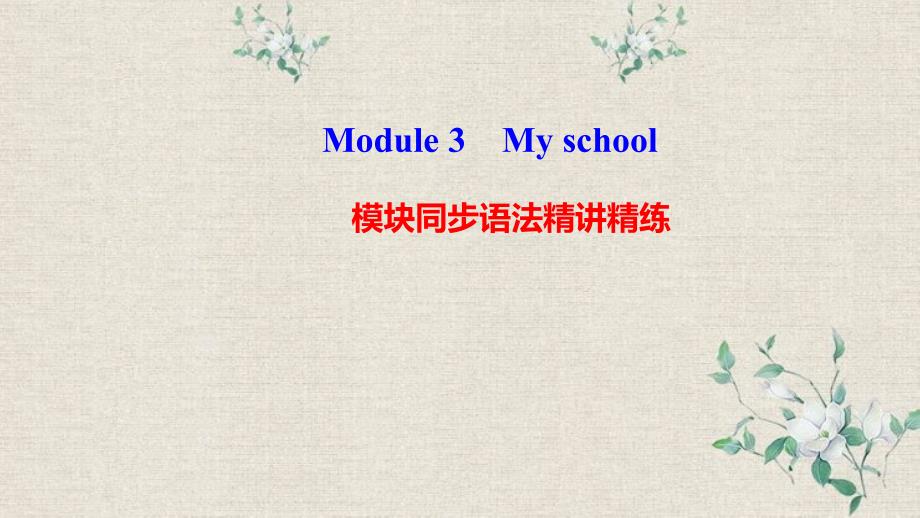 兴庆区某中学七年级英语上册Module3Myschool模块同步语法精讲精练课件新版外研版_第1页