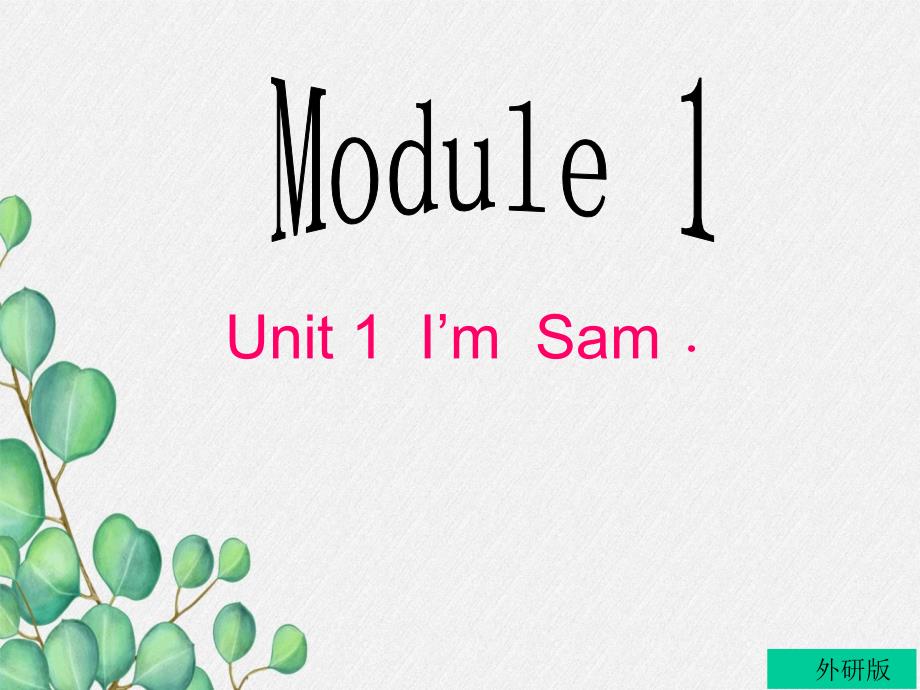 外研三年级上册《Module-Unit-1-I'm-Sam-》课件-2_第1页