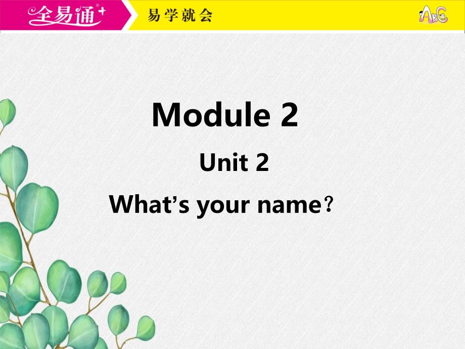 外研三上M2-U2-What's-your-name课件-_第1页