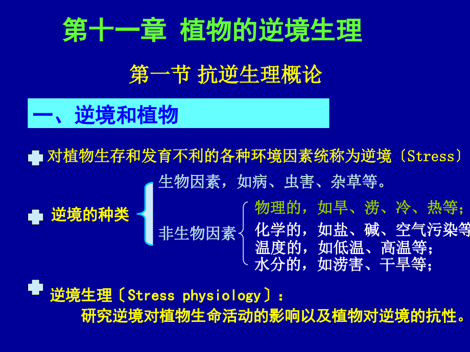 植物的逆境生理教学课件_第1页