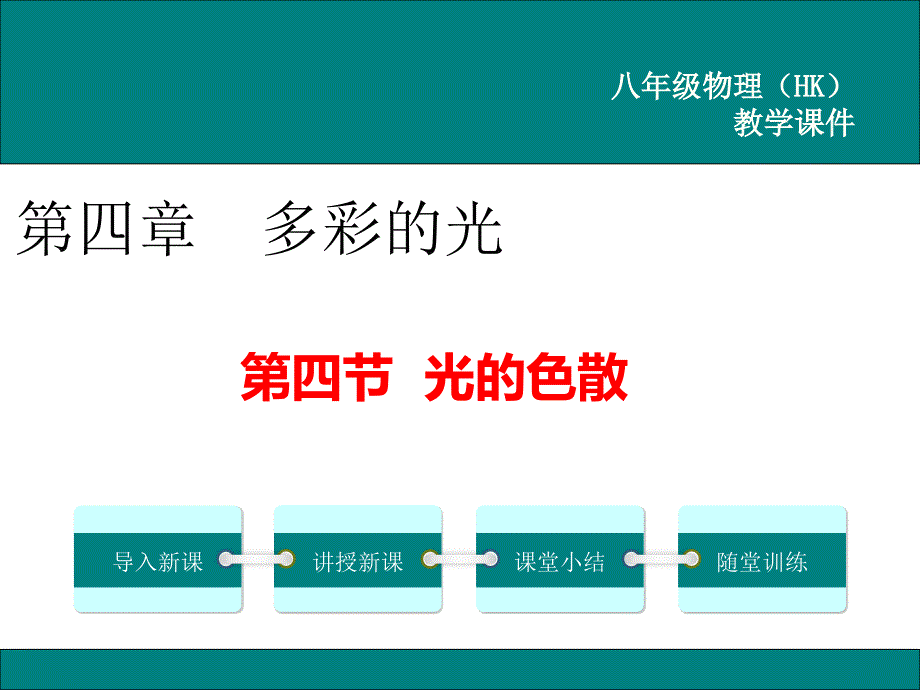 沪科版八年级物理上册《光的色散》课件_第1页