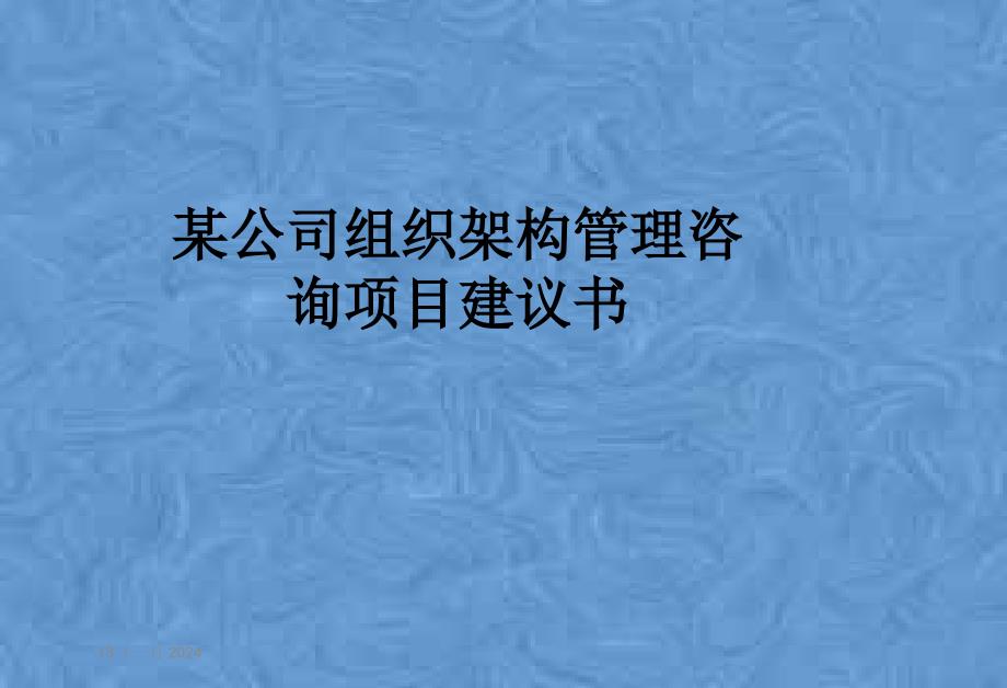 某公司组织架构管理咨询项目建议书课件_第1页