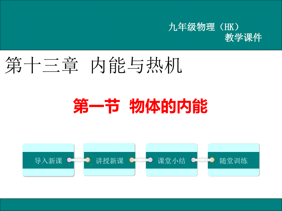 沪科版九年级物理《物体的内能》课件_第1页