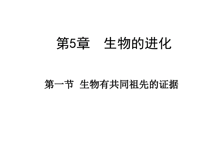 新教材人教版《生物有共同祖先的證據(jù)》實用課件1_第1頁