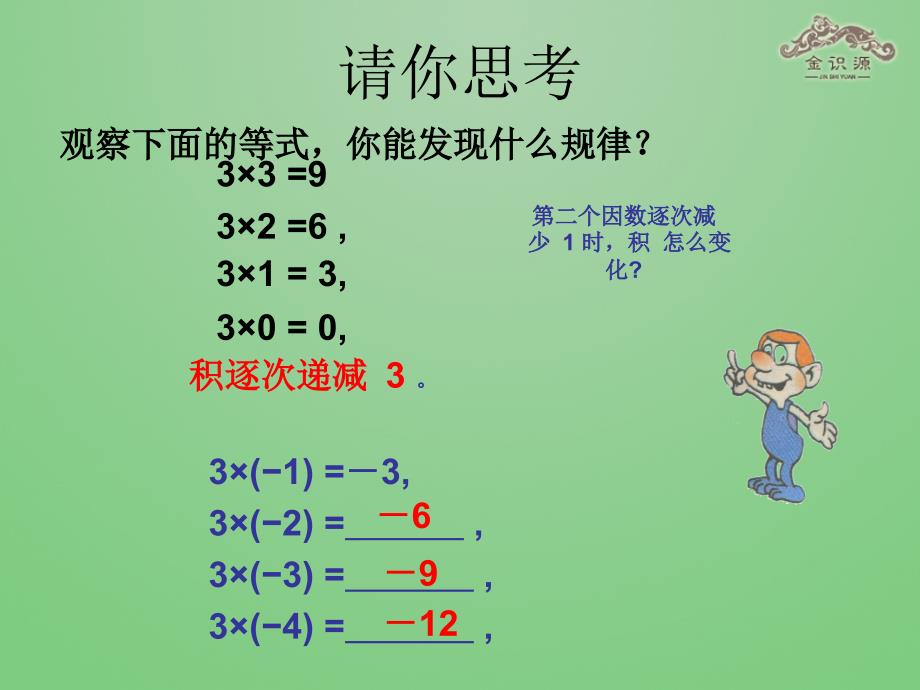 秋七年级数学上册 141 有理数的乘法（第一课时）课件 （新版）新人教版_第1页