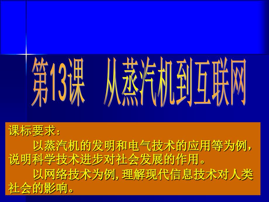 第13课从蒸汽机到互联网新课件_第1页