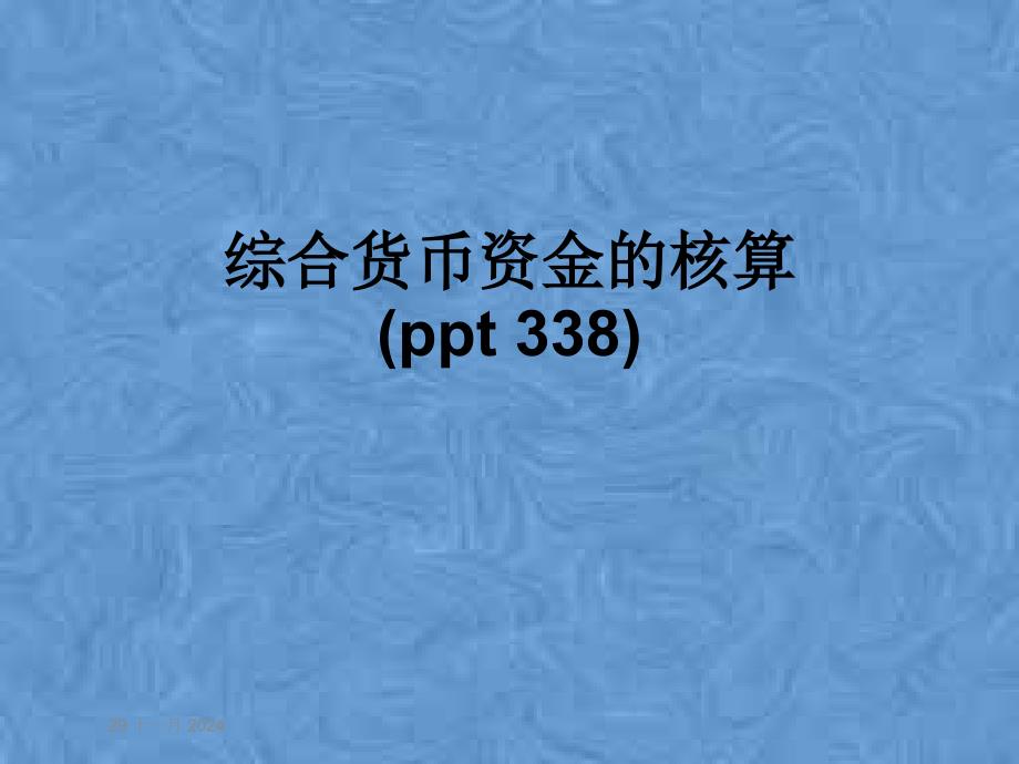 综合货币资金的核算(-338)课件_第1页