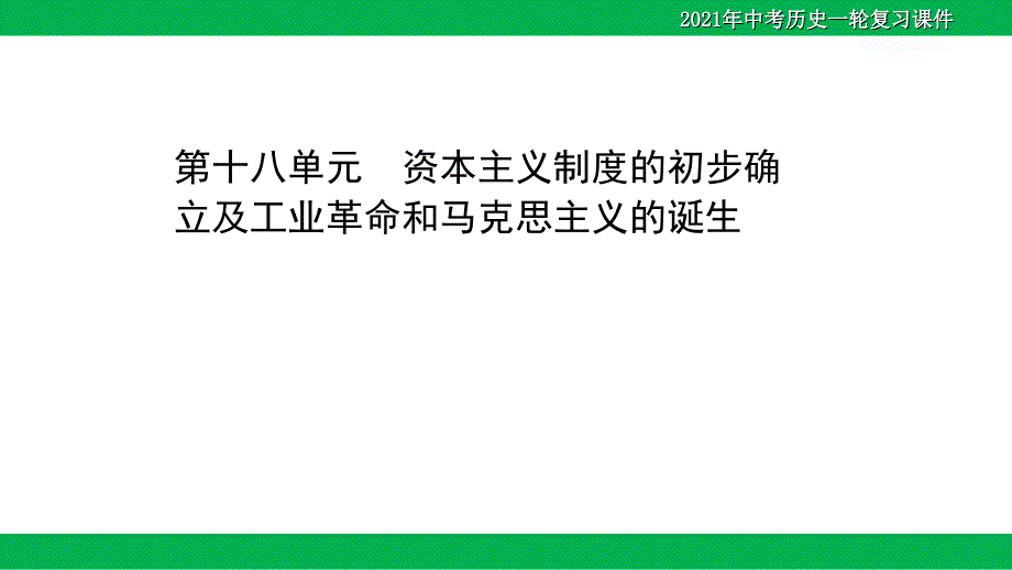 第十八单元-资本主义制度的初步确立及工业革命和马克思主义的诞生(30)课件_第1页