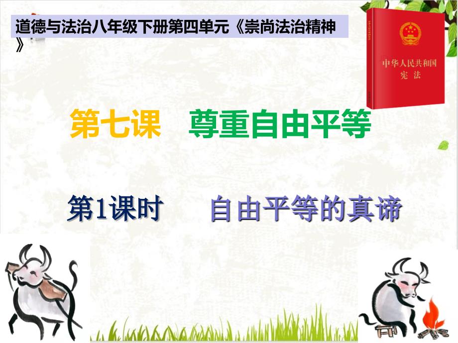 自由平等的真谛课件(含思维导图)部编版课件道德与法治八年级下册_第1页