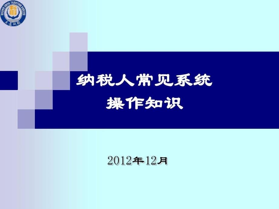 纳税人常见系统操作知识课件_第1页