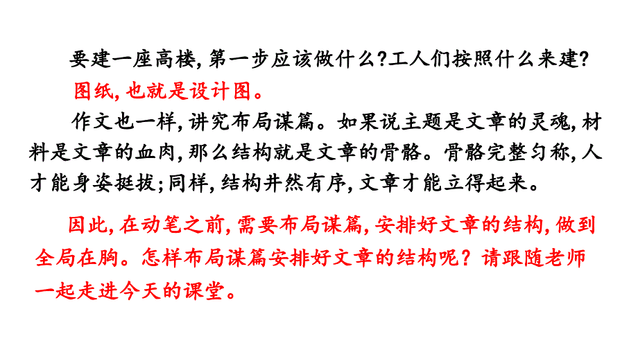 部编人教版九年级语文下册第三单元-写作--布局谋篇课件_第1页