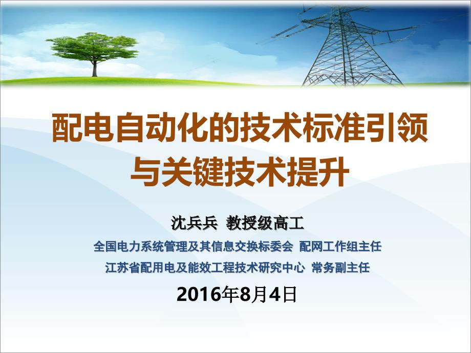 配电自动化的技术标准引领与关键技术提升教材1课件_第1页