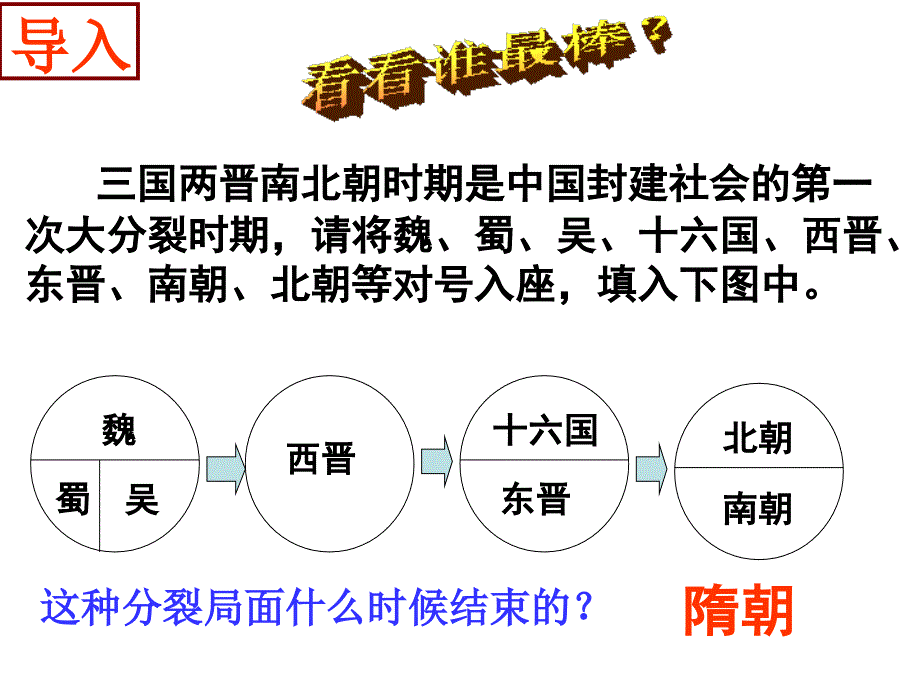 部编版历史七年级下册第一单元第1课隋朝的统一与灭亡课件_第1页