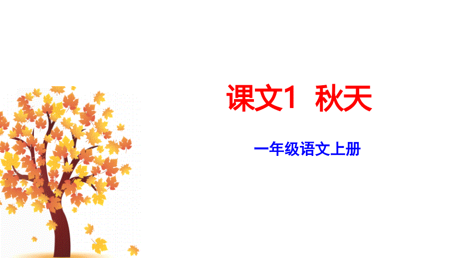 部编人教版小学一年级语文上册《秋天》课件_第1页