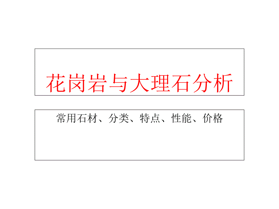 花岗岩和大理石分析_第1页