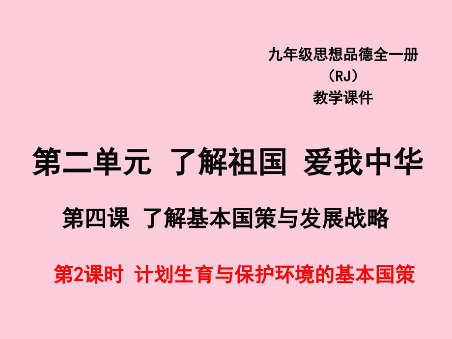 计划生育与保护环境的基本国策课件19-人教版_第1页