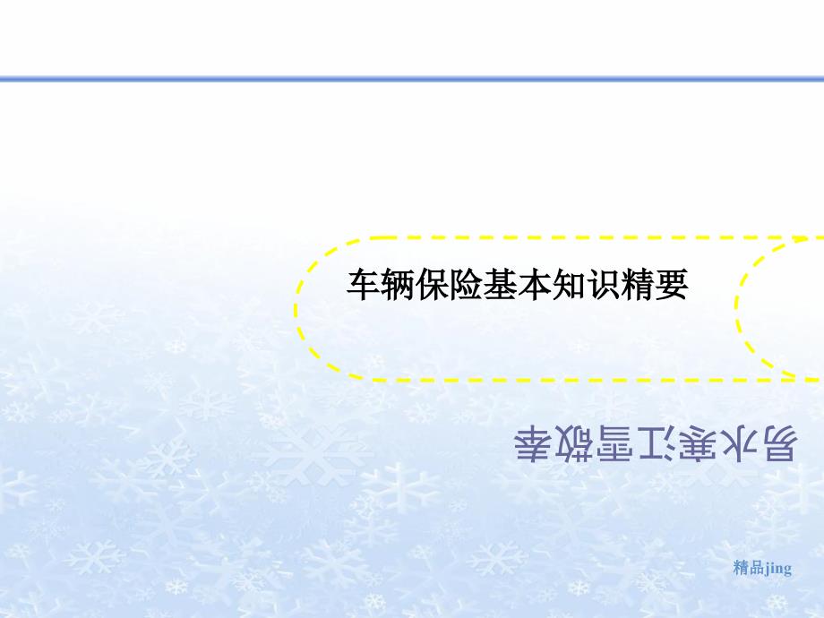 车辆保险基本知识精要课件_第1页