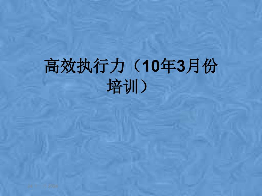 高效执行力(10年3月份培训)课件_第1页