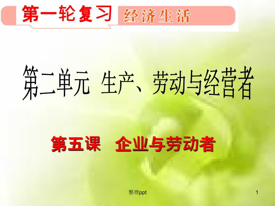 企业与劳动者课件_第1页