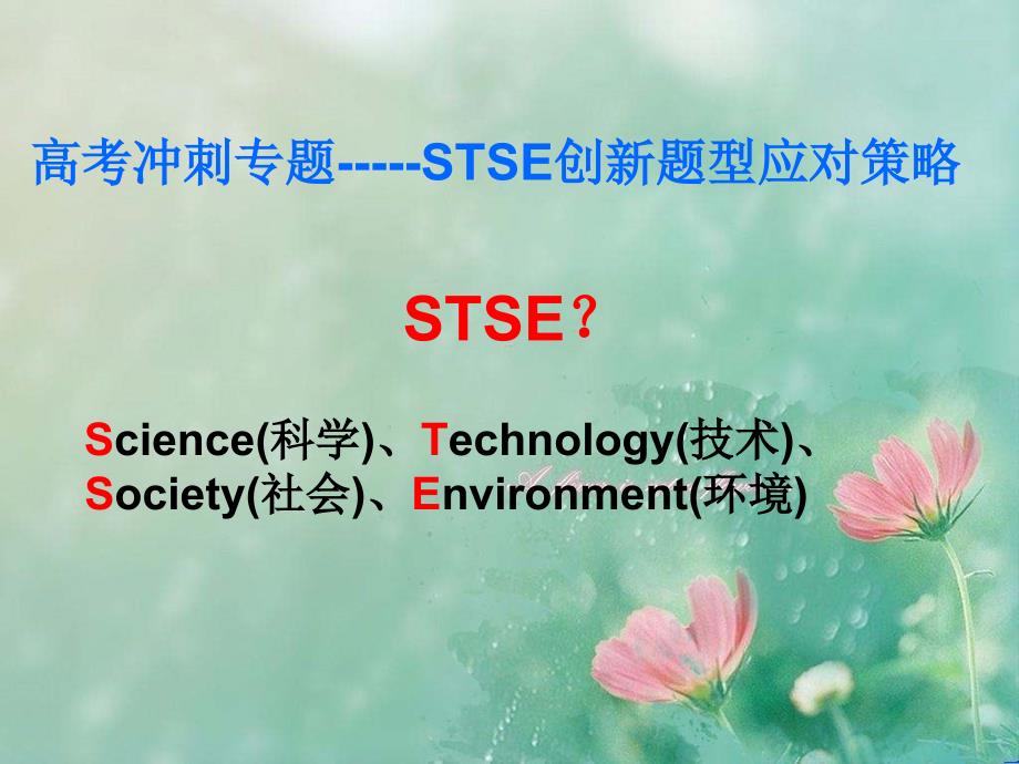 高考化学与STSE-优选公开课件_第1页