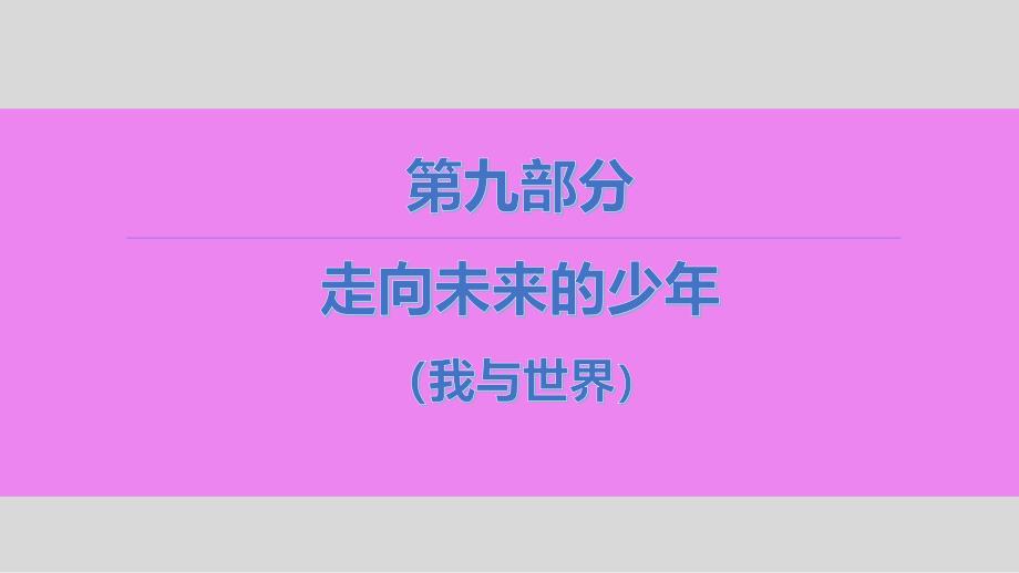 人教版道德与法治九年级下册第三单元走向未来的少年复习课件3_第1页