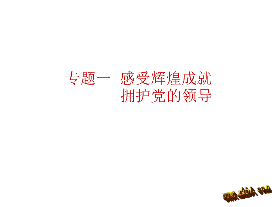 2013年中考政治九年级专题一 感受巨变_第1页