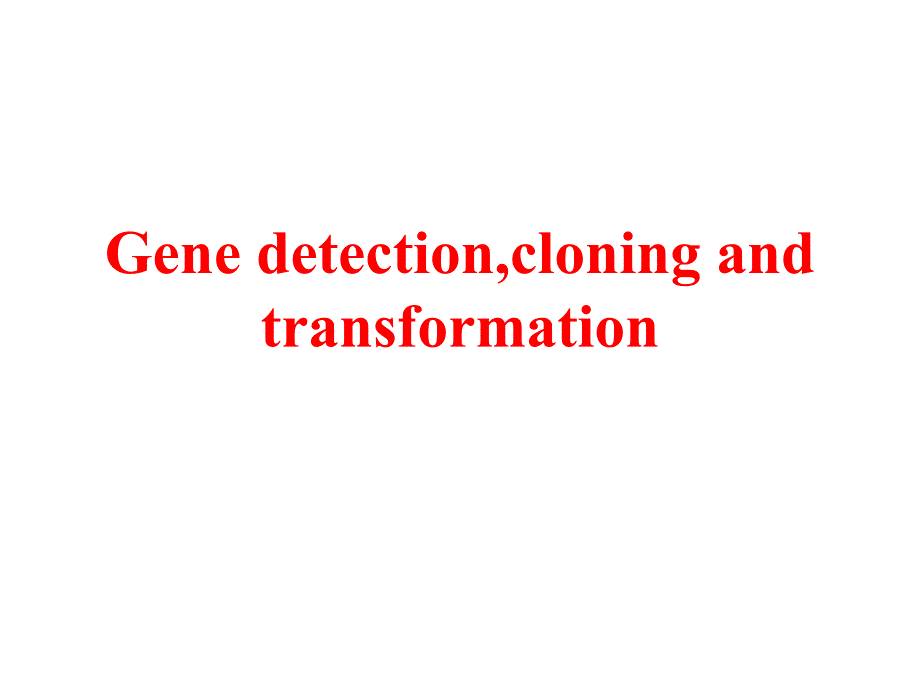 福建农林大学分子生物学课件_第1页