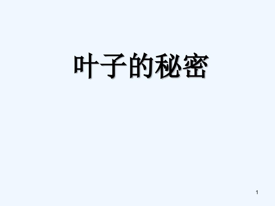 科学《叶子的秘密》-PPT_第1页