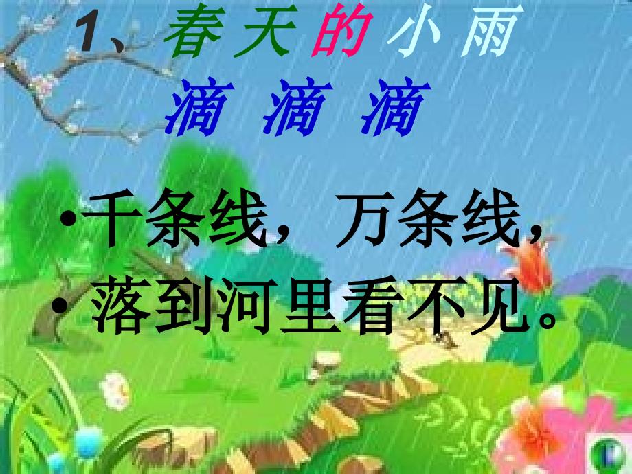 1、春天的小雨滴滴滴课件_第1页