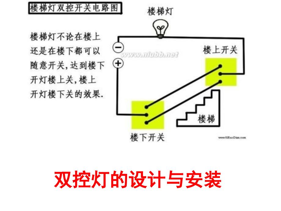 实训42 双控灯的设计及安装讲课PPT_第1页