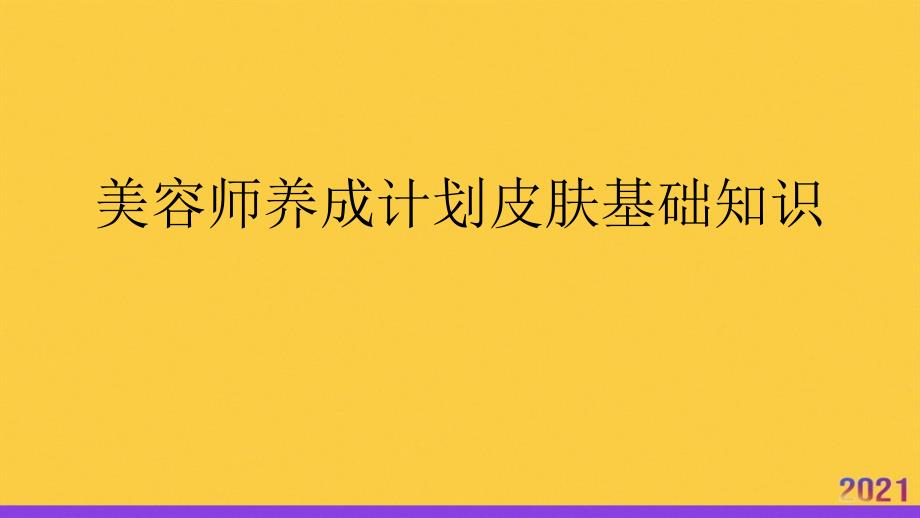 美容师养成计划皮肤基础知识2021推选ppt_第1页