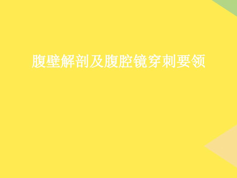 腹腔镜腹壁穿刺要领2022优秀文档_第1页