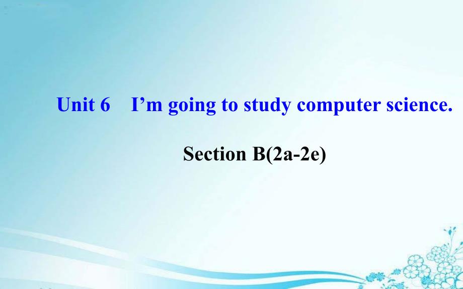 Unit6I’mgoingtostudycomputerscienceSectionB（2a—2e）课件（新版）人教新目标版_第1页