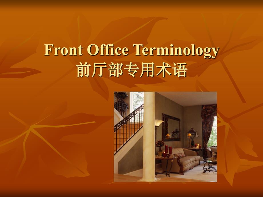 Front Office Terminology前厅部专用术语_第1页