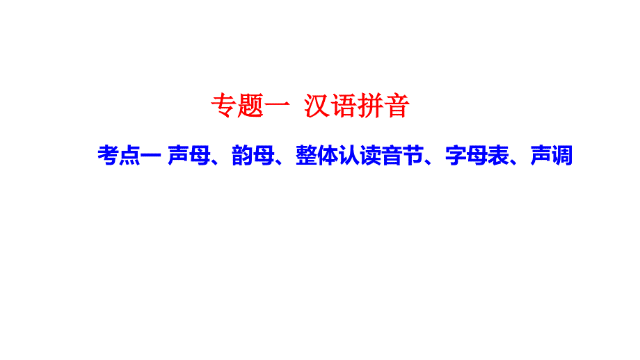 六年级语文下册课件专题复习一汉语拼音部编版_第1页