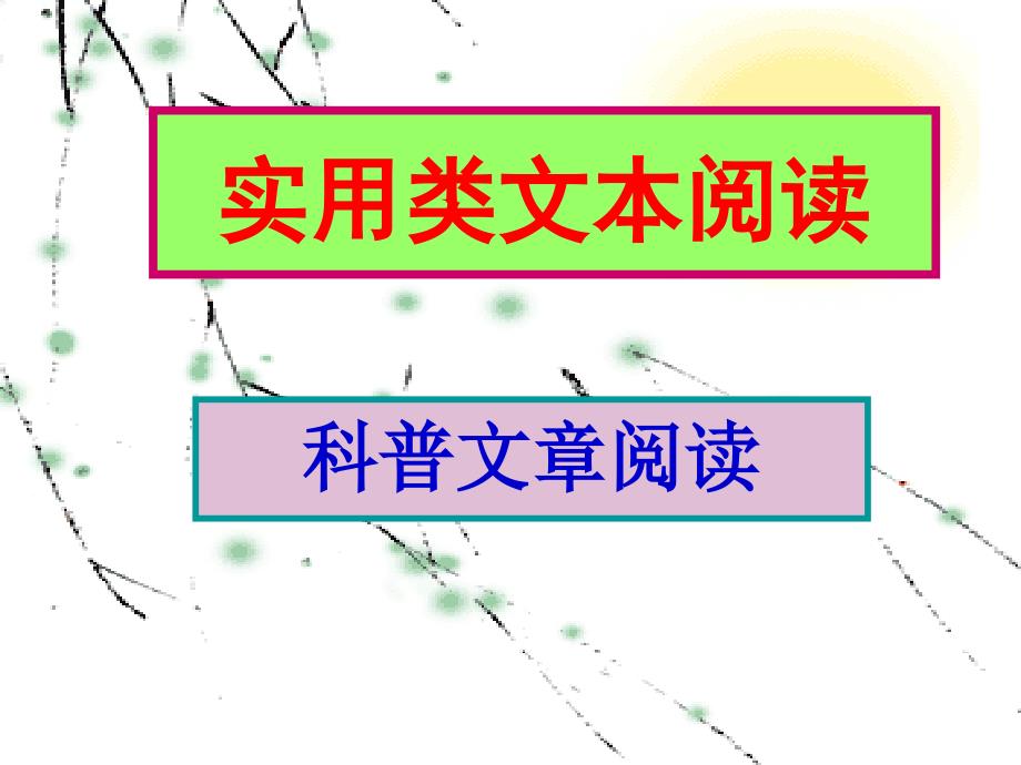 高考实用类文本阅读--科普文章阅读课件_第1页