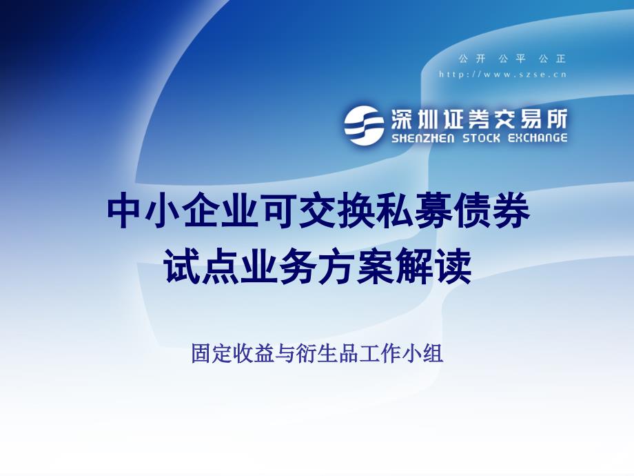 中小企业可交换私募债券业务试点业务方案解读_第1页