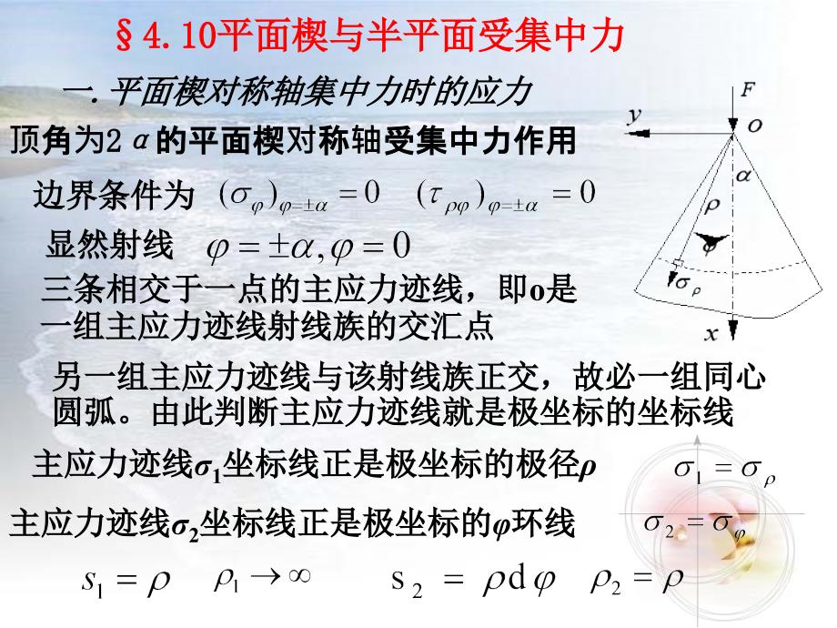 第四章平面楔与半平面受集中力(9,10)_第1页